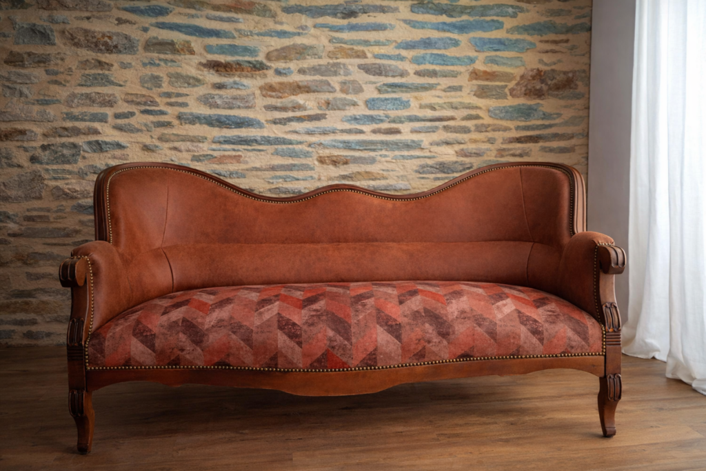 canapé Louis-Philippe modernisé tapissier Nantes